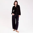 Blouse col lavalli&egrave;re noir femme