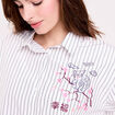 Chemise col chemise manches longues blanc femme