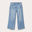 Jean wide leg cropped Bridgerton denim triple stone femme