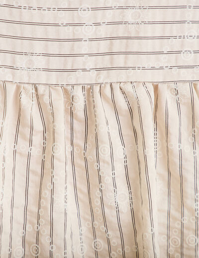 Chemise droite col classique manches 3/4 blanc femme