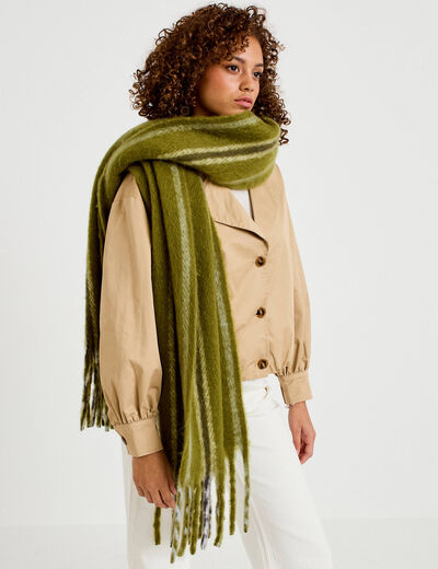 Echarpe vert fonc&eacute; femme