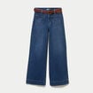 Jean bootcut ceinture amovible denim stone femme
