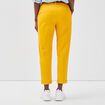 Pantalon chino 7/8&egrave;me jaune femme