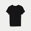 Top ajust&eacute; col rond manches courtes noir femme