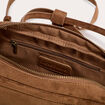 Sac aspect daim marron fonc&eacute; femme