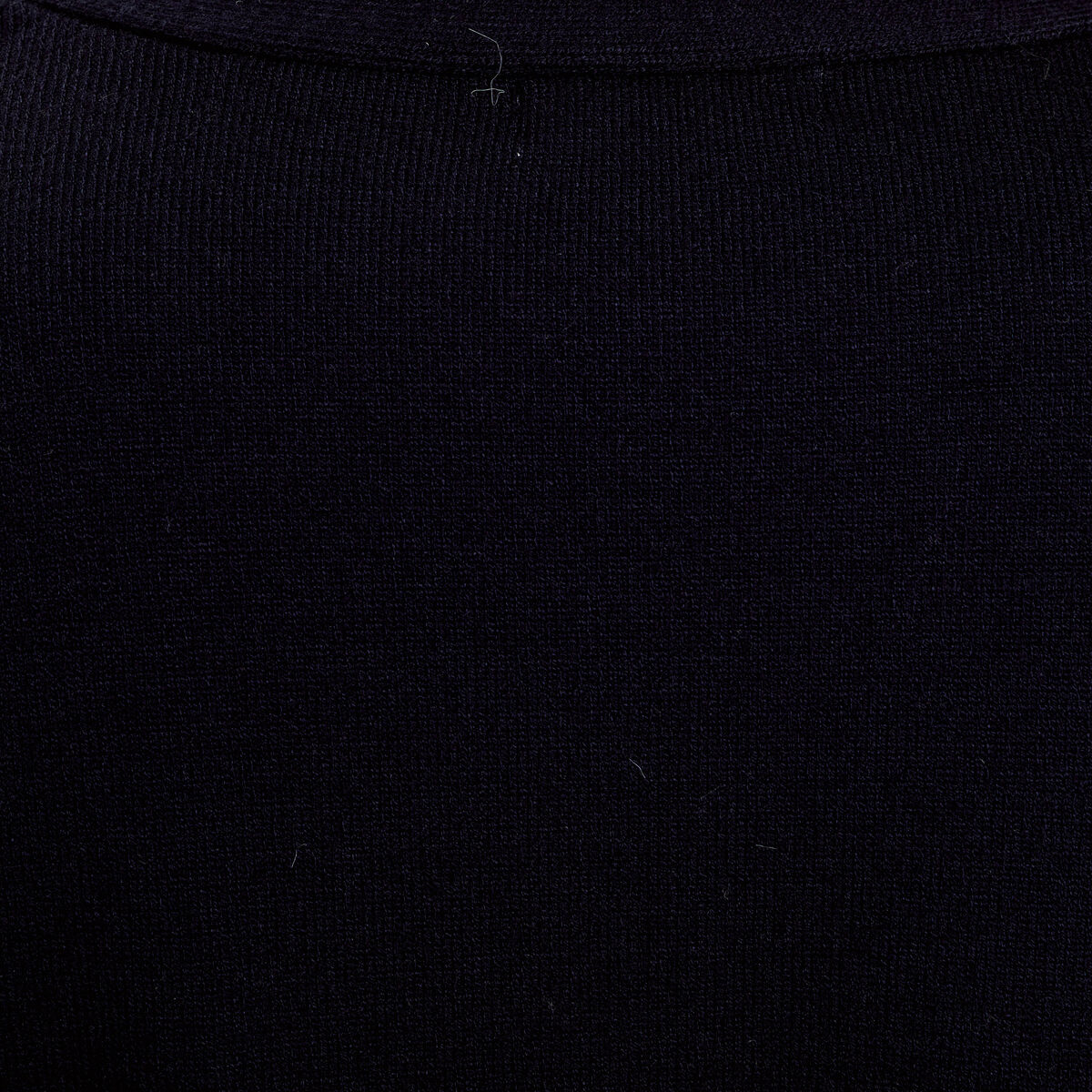 Gilet brod&eacute; col v bleu marine femme