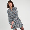 Robe &eacute;vas&eacute;e volant&eacute;e noir femme