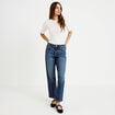 Jean droit taille standard bleu femme