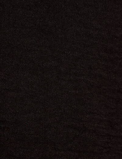 Blouse droite col v manches longues noir femme