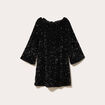 Robe &agrave; sequins dos nou&eacute; noir femme