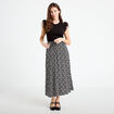 Robe bi-mati&egrave;re cintr&eacute;e noir femme