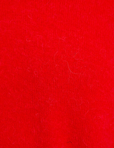 Pull manches longues rouge femme
