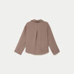 Blouse manches longues marron clair femme