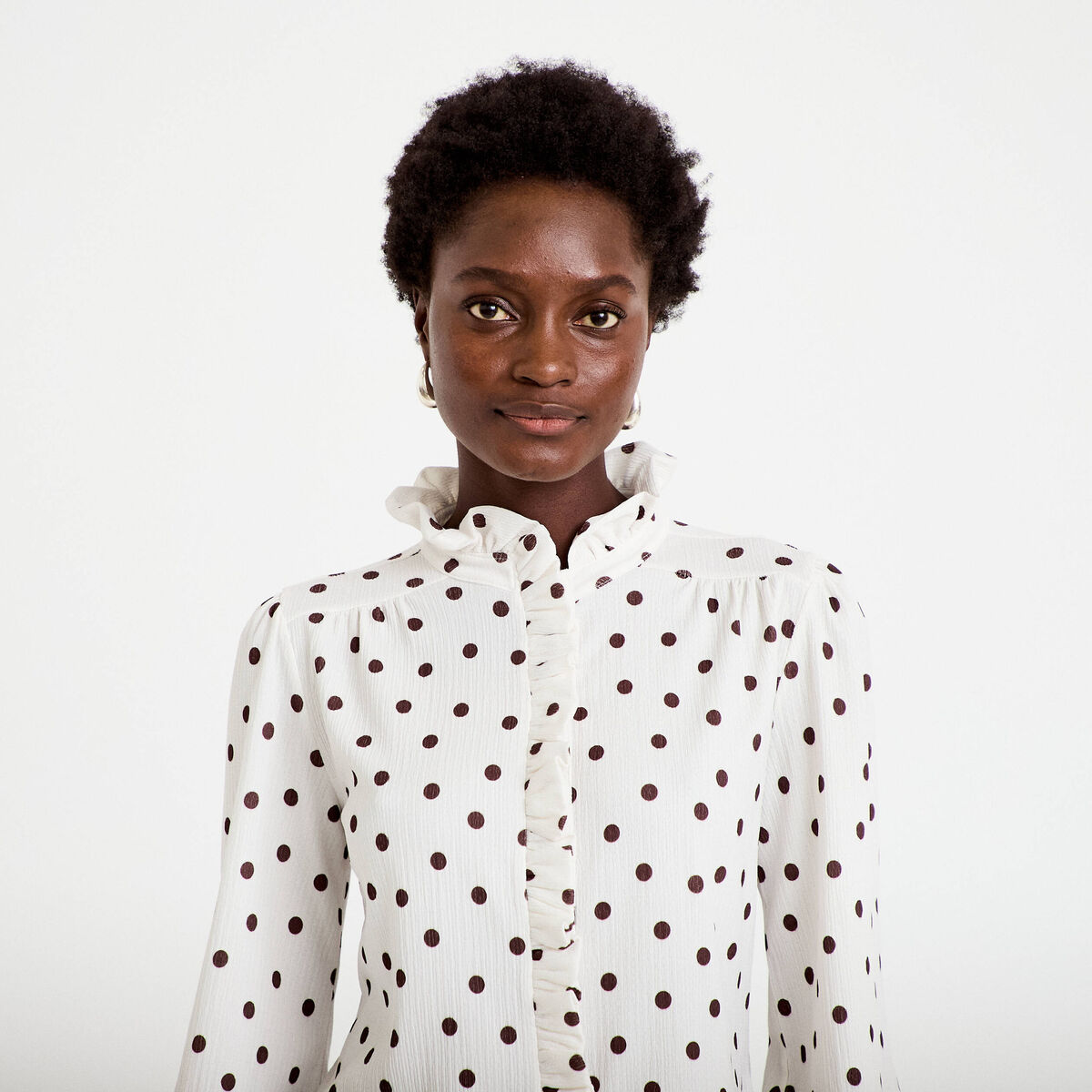 Blouse manches longues blanc femme