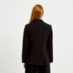 Blazer ajust&eacute; manches longues noir femme