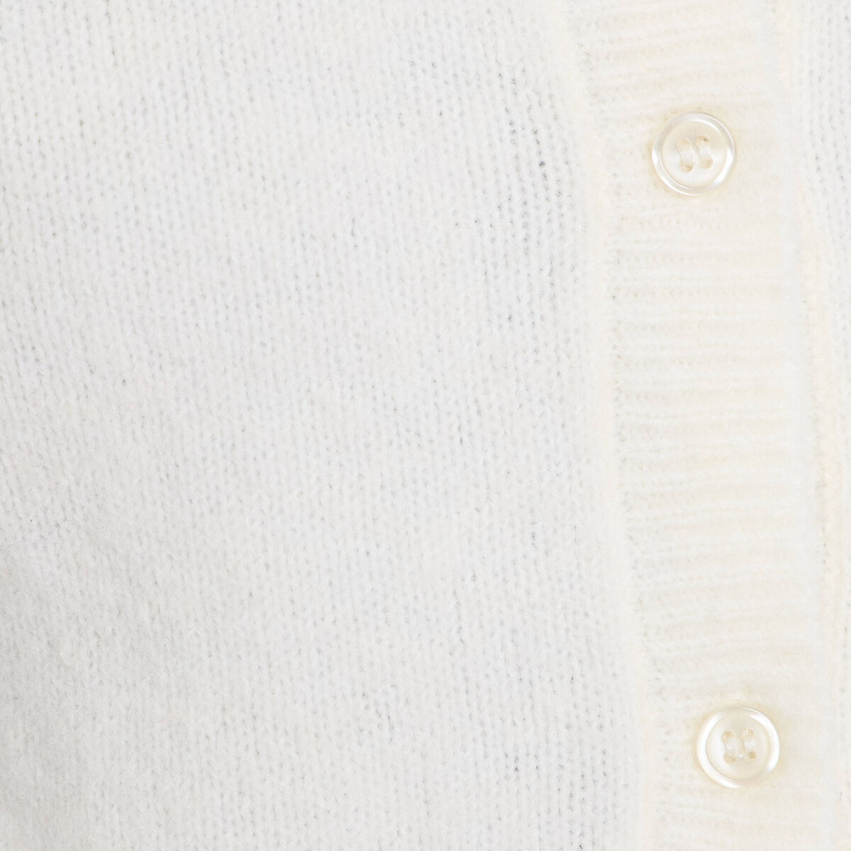 Gilet fleurs en relief ecru femme