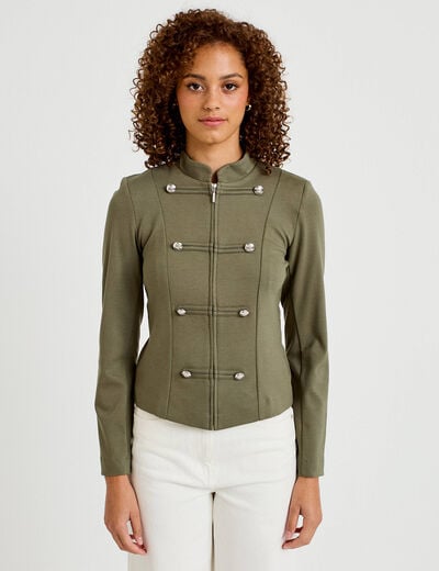 Veste officier vert kaki femme
