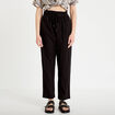 Pantalon droit 7/8&egrave;me taille haute noir femme