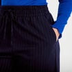 Pantalon bootcut taille standard bleu marine femme