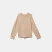 Pull manches longues beige femme