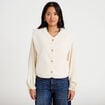 Gilet sans manches effet polaire ecru femme