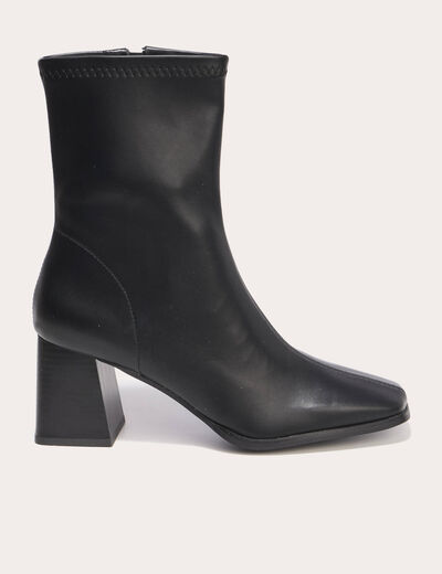 Bottines &agrave; talon noir femme