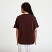 T-shirt col rond manches courtes marron femme