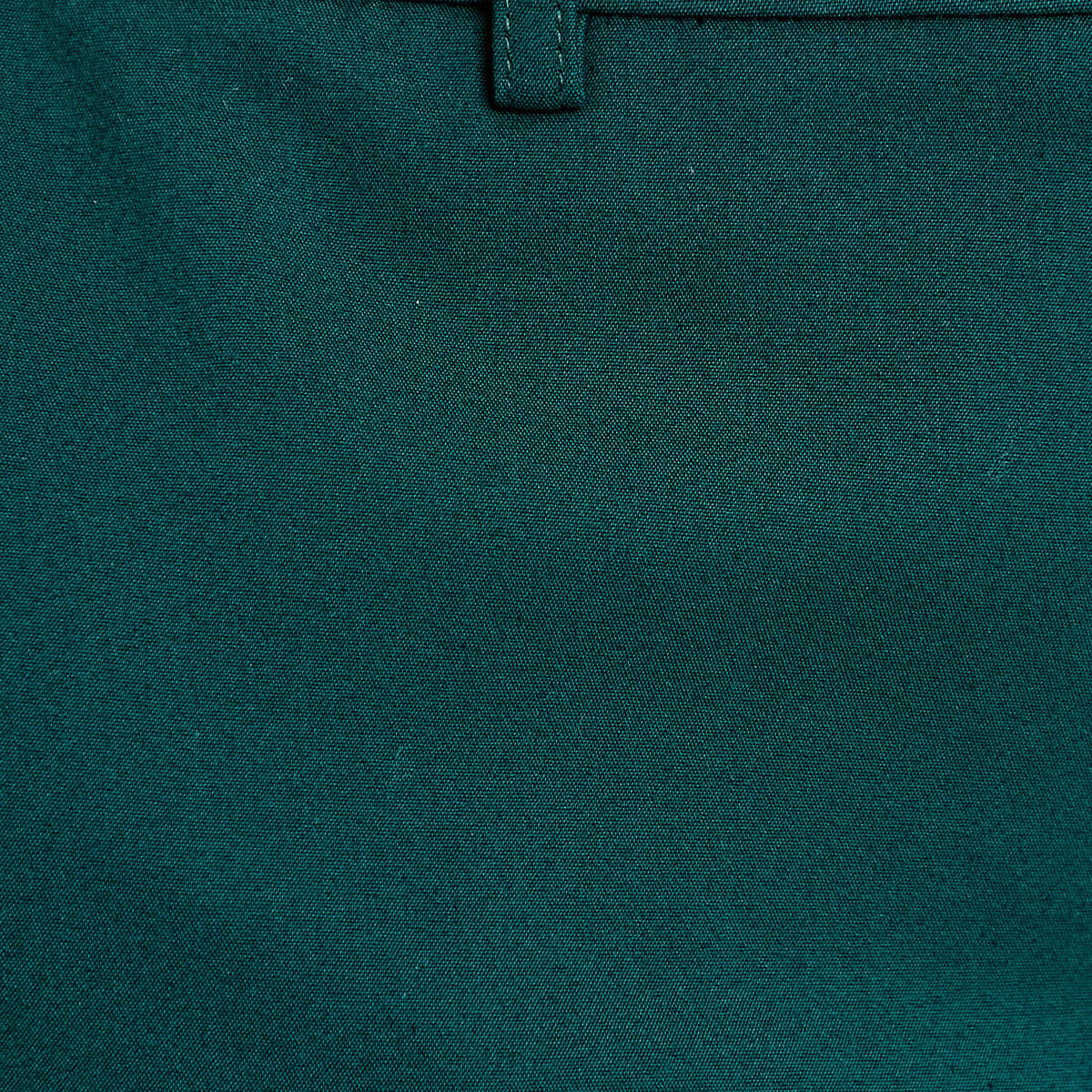 Pantalon cigarette ceintur&eacute; vert fonc&eacute; femme