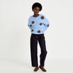 Pull manches longues bleu ciel femme