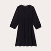 Robe &eacute;vas&eacute;e manches 3/4 noir femme
