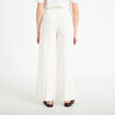 Pantalon large taille &eacute;lastiqu&eacute;e ecru femme