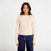 Pull col bateau beige femme