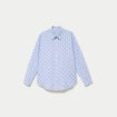 Chemise oversize manches longues bleu femme