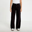 Jeans wide leg taille haute denim noir femme
