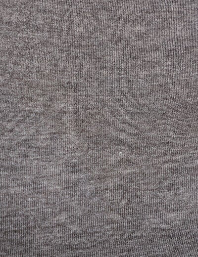 T-shirt ajust&eacute; col rond manches longues gris fonc&eacute; femme