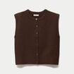 Gilet sans manches marron fonc&eacute; femme
