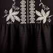 Robe brod&eacute;e en cr&ecirc;pe noir femme