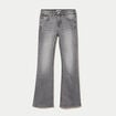 Jean bootcut taille basse denim gris femme