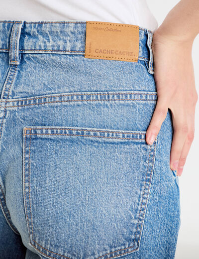 Jeans baggy taille basse denim triple stone femme
