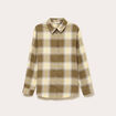 Chemise oversize manches longues vert femme