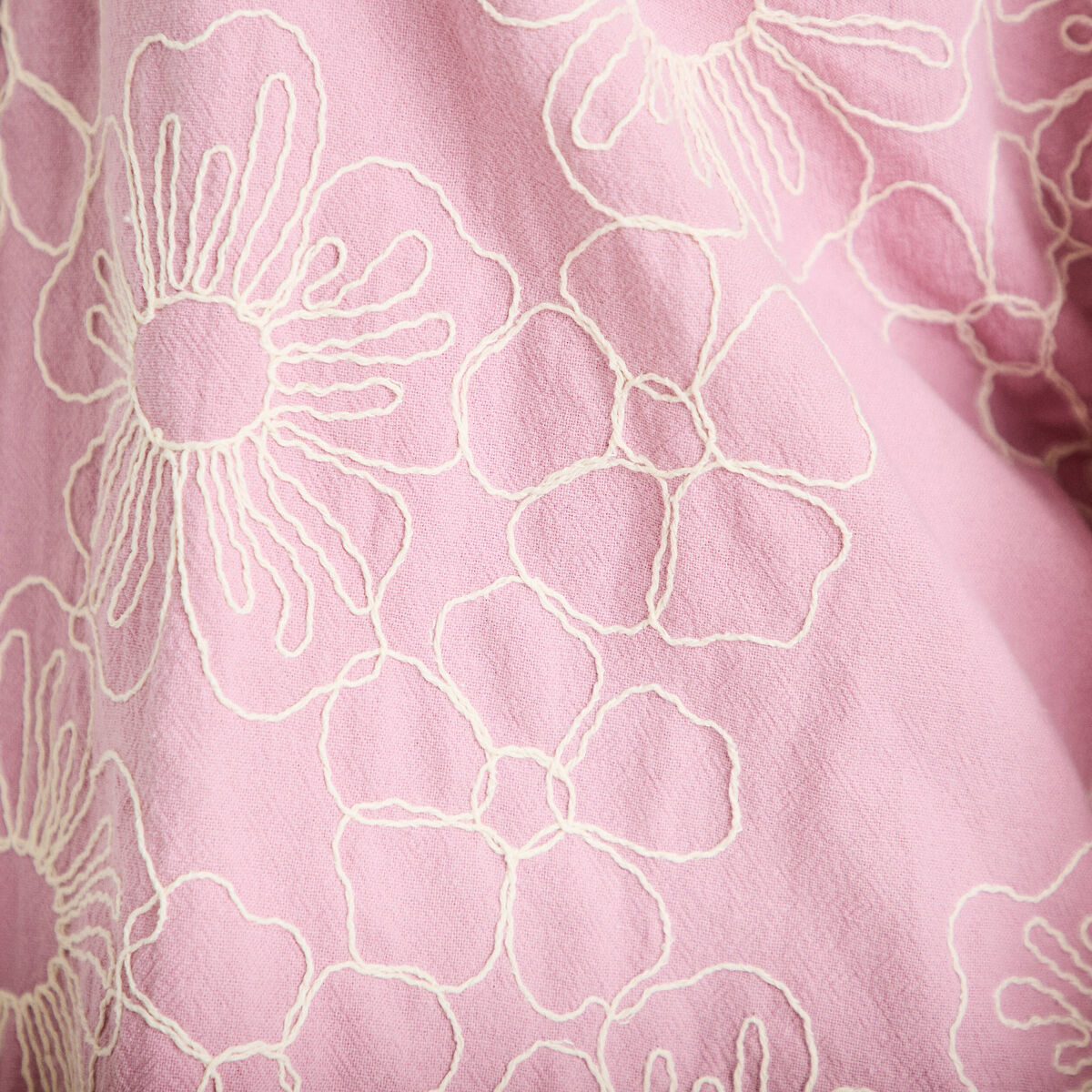 Blouse boyfriend manches 3/4 rose clair femme