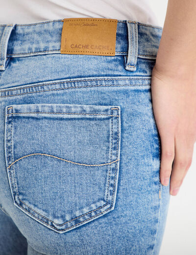 Jeans flare denim triple stone femme