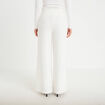 Pantalon bootcut taille standard ecru femme