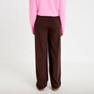 Pantalon large marron fonc&eacute; femme