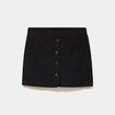Jupe-short courte en maille noir femme