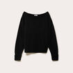Pull col bateau noir femme