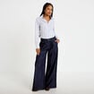Jean wide leg taille haute denim brut femme