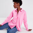 Chemise manches longues rose femme