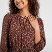Robe &eacute;vas&eacute;e manches 3/4 marron chocolat femme