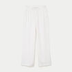 Pantalon bootcut taille standard ecru femme
